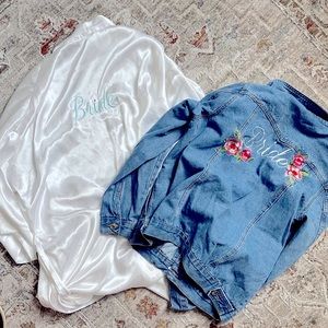Bride Bundle- Robe and Jean Jacket